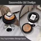 Adjustable Vanity Stool – 360° Swivel, Storage Tray, White/Black/Pink