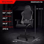 Ergonomic Gaming Chair – Adjustable Lumbar Support, Reclining, Racing Style