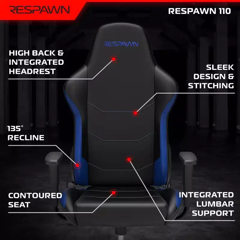 Ergonomic Gaming Chair – Adjustable Lumbar Support, Reclining, Racing Style