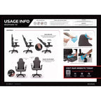 Ergonomic Gaming Chair – Adjustable Lumbar Support, Reclining, Racing Style