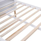 Storage Platform Bed – Pull-Out Shelves, Twin Size Trundle Bed, Modern Design