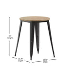 Indoor/Outdoor Round Dining Table – All-Weather Poly Resin Top, Steel Base