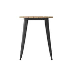 Indoor/Outdoor Round Dining Table – All-Weather Poly Resin Top, Steel Base