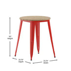 Indoor/Outdoor Round Dining Table – All-Weather Poly Resin Top, Steel Base