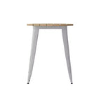 Indoor/Outdoor Round Dining Table – All-Weather Poly Resin Top, Steel Base