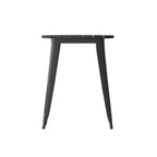 Indoor/Outdoor Round Dining Table – All-Weather Poly Resin Top, Steel Base
