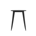 Indoor/Outdoor Round Dining Table – All-Weather Poly Resin Top, Steel Base