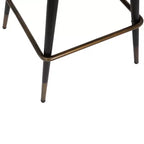 Modern Upholstered Dining Stools – Contoured Backs, Powder Coated Steel Legs