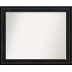 Amanti Art Astor Black Non-Beveled Bathroom Wall Mirror