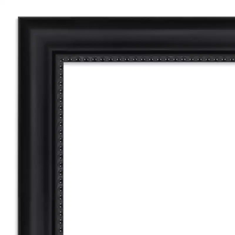 Astor Black Non-Beveled Bathroom Wall Mirror – Modern Frame, Wall Mount