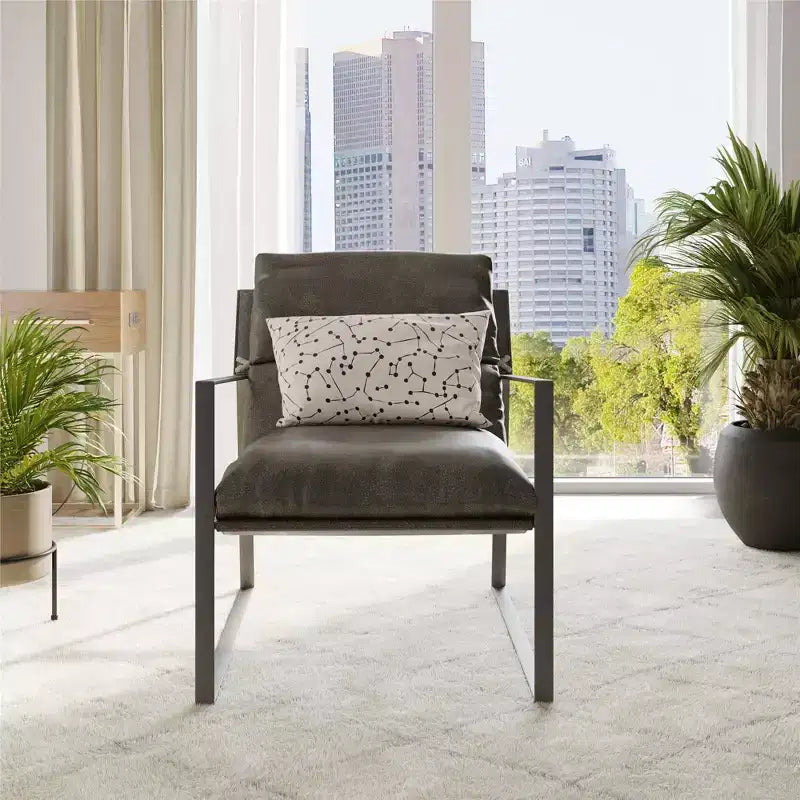 Varick Faux Leather Accent Chair – Modern Style, Comfortable Living Room Seating