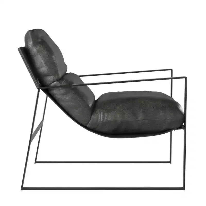 Varick Faux Leather Accent Chair – Modern Style, Comfortable Living Room Seating