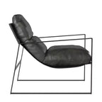 Faux Leather Accent Chair – Modern Style, Comfortable Living Room Seating