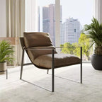 Faux Leather Accent Chair – Modern Style, Comfortable Living Room Seating