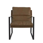 Faux Leather Accent Chair – Modern Style, Comfortable Living Room Seating