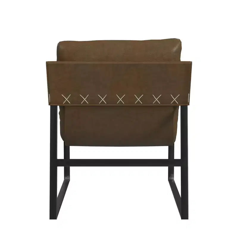 Varick Faux Leather Accent Chair – Modern Style, Comfortable Living Room Seating
