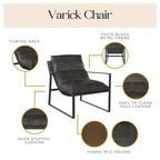 Faux Leather Accent Chair – Modern Style, Comfortable Living Room Seating