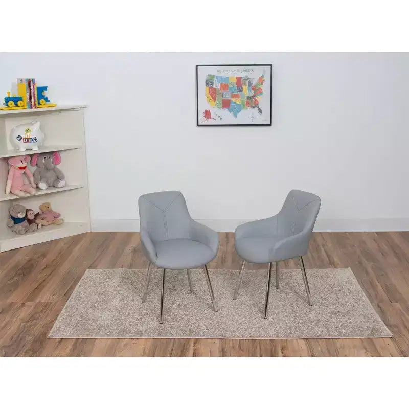 Kids Modern Upholstered Chair Set – Comfortable Seating for Children's Room