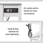 Corner Computer Desk Workstation – Built-in Power Outlet, Home Office & Gaming