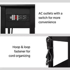 Corner Computer Desk Workstation – Built-in Power Outlet, Home Office & Gaming