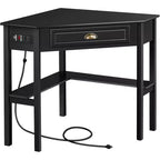 Yaheetech Corner Computer Desk Workstation with Power Outlet